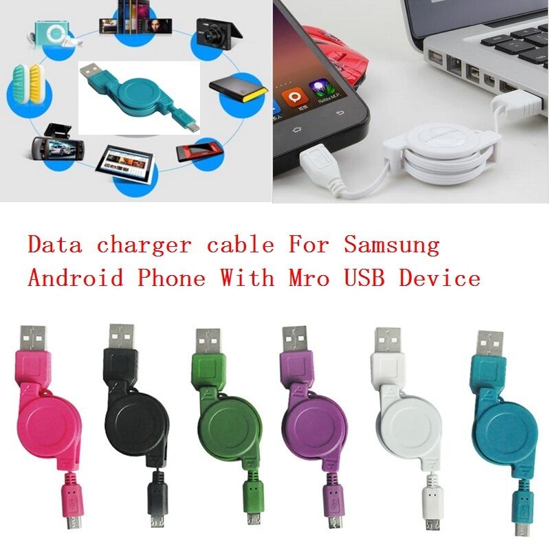 1PCS Retractable Micro USB Charger Sync Data Cables Cord for Android Phones