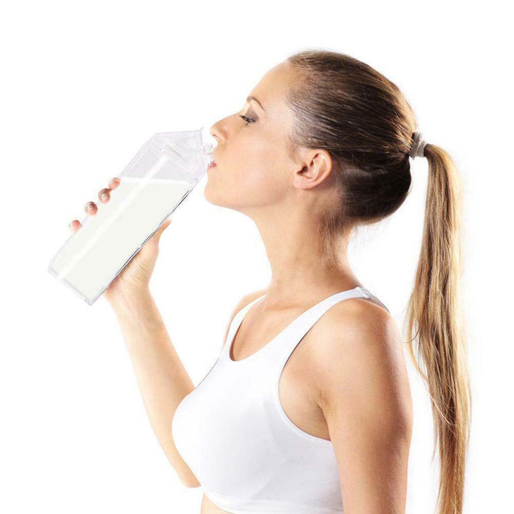 Water Bottle Drinkware Transparent Milk Bottle Leakproof for Chiildren Cycling