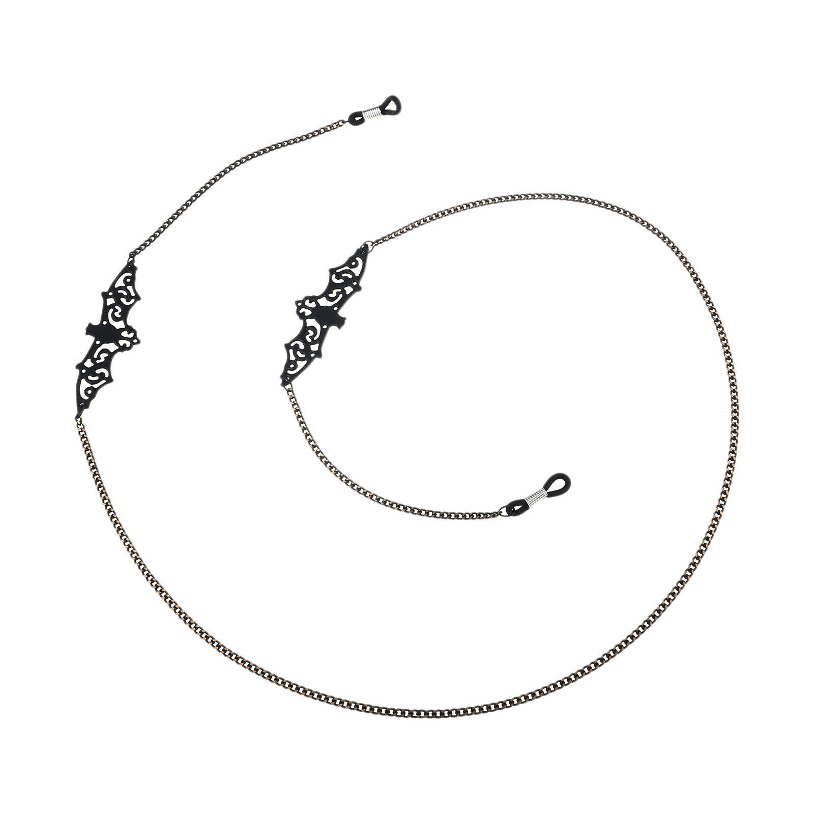Decorative Eyeglass Chain Black Bat Decor Eyewear Retainer Necklace Lanyards