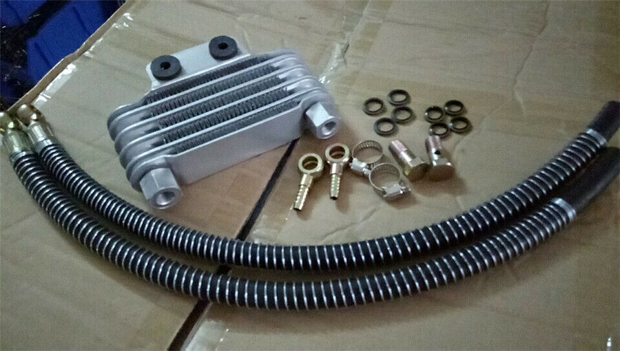 1Set Motorcycle Scooter Dirt Bike Metal Oil Cooler Radiator with Accessories Kit