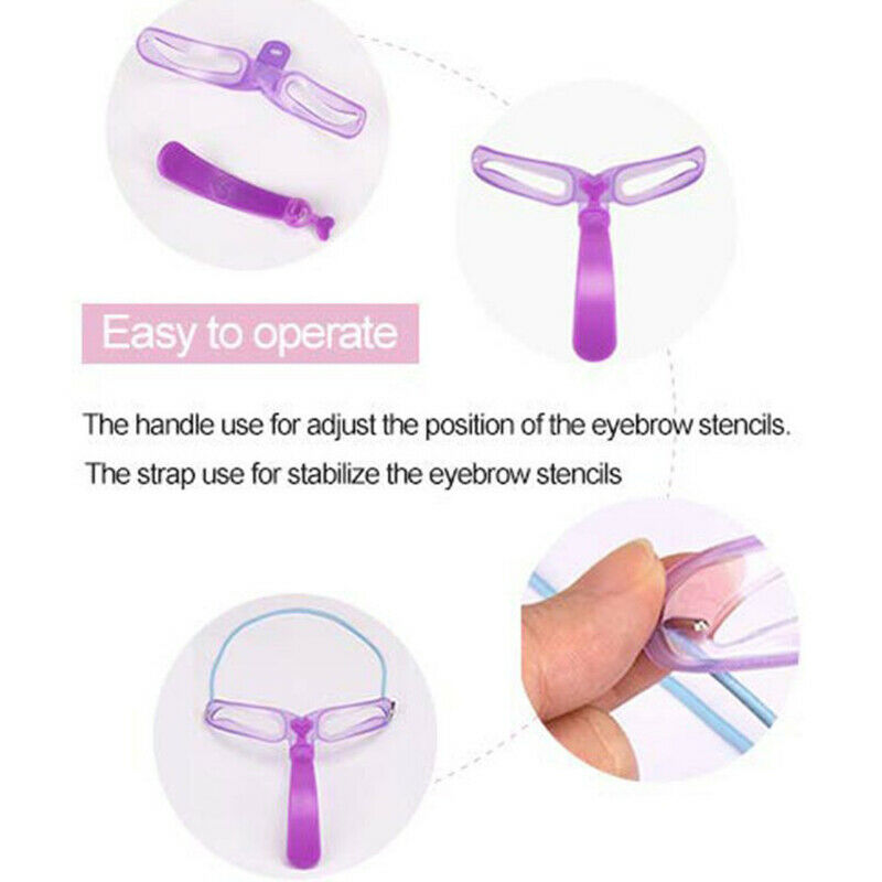 8PCS DIY Eyebrow Shaper Makeup Template Eyebrow Grooming Shaping Stencil KitBDD