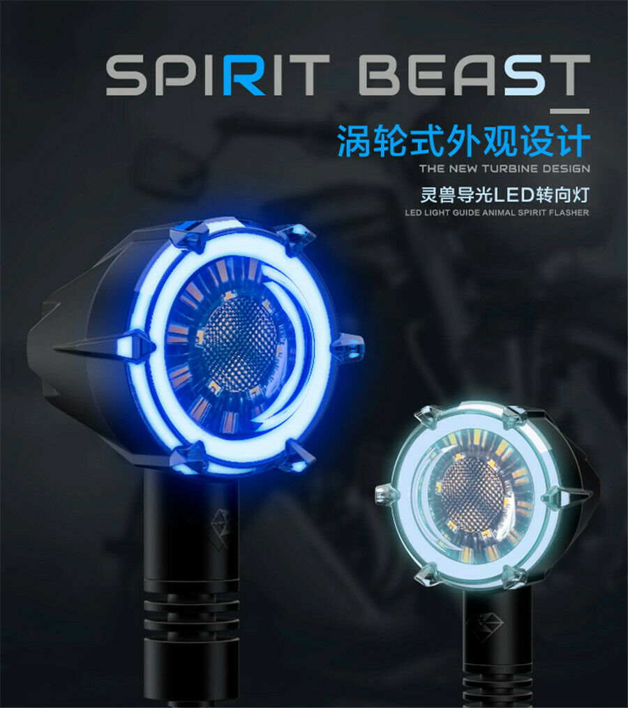 Motorcycle Waterproof LED Signal Daytime Running Light turbo light guide flasher