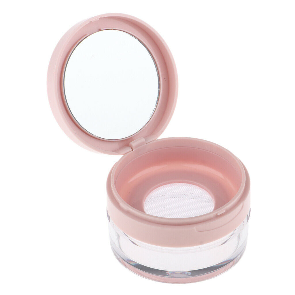 2Pcs Travel Size 10g Plastic Empty Powder Case Blusher Makeup Cosmetic Storage