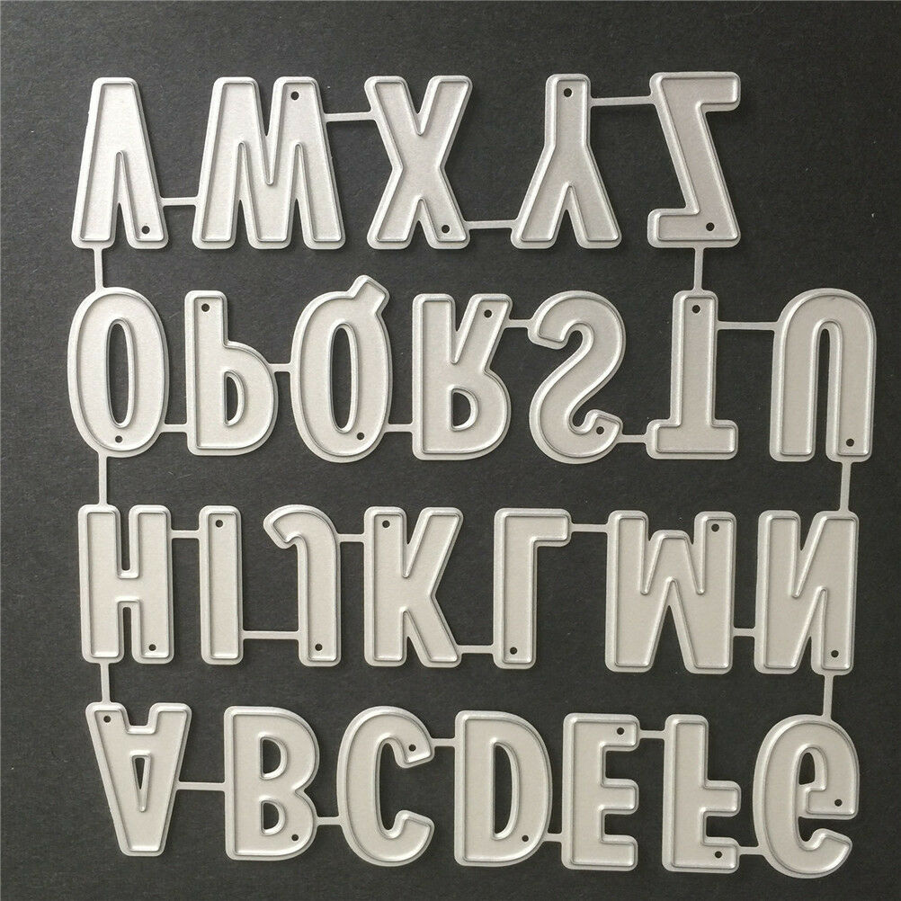 Alphabet diy cutting dies stencil scrapbook album paper card embossing cra.l8