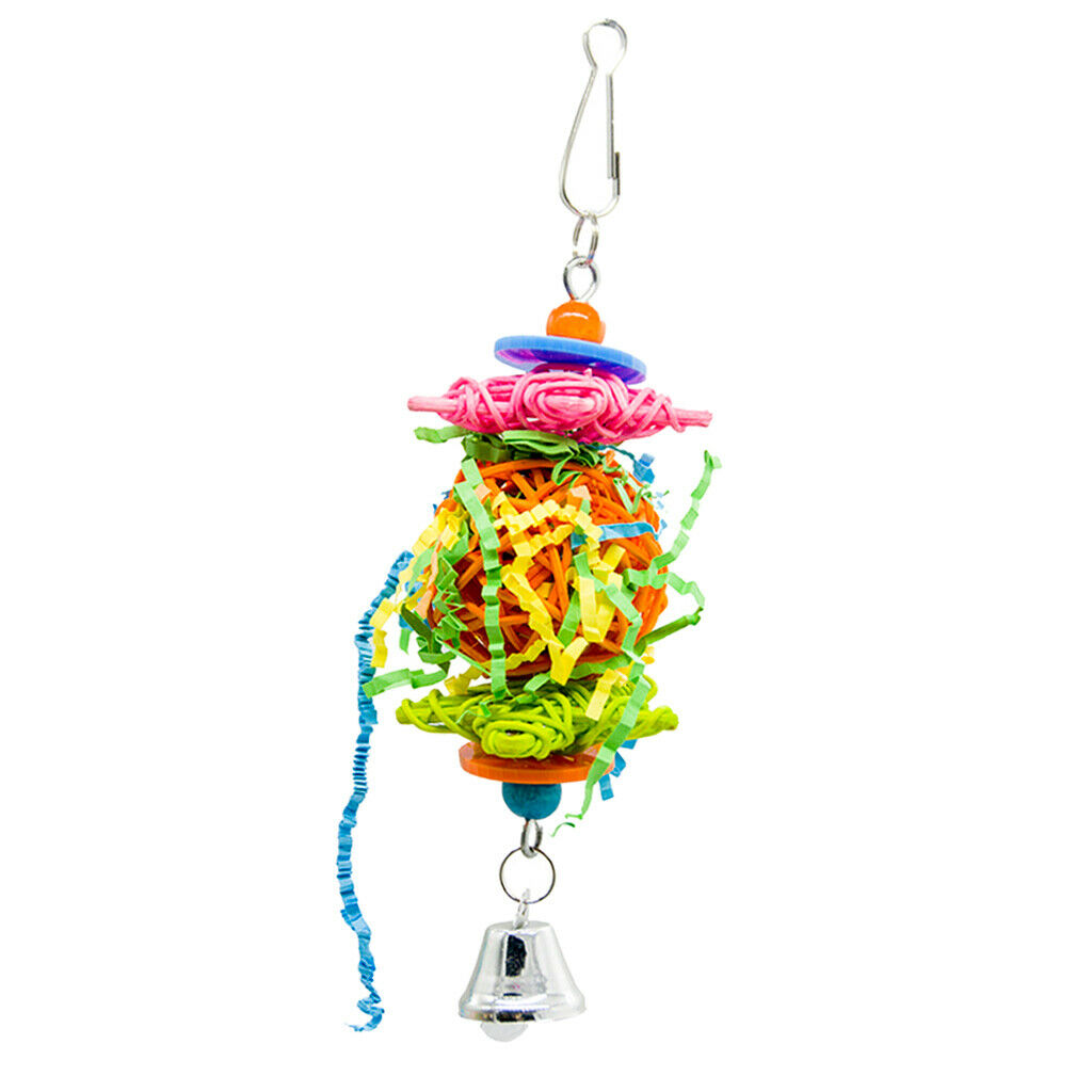 4Pieces Birds Parrots Chew Forgaing Toys w/ Bell Birds Macaws Birds Conures