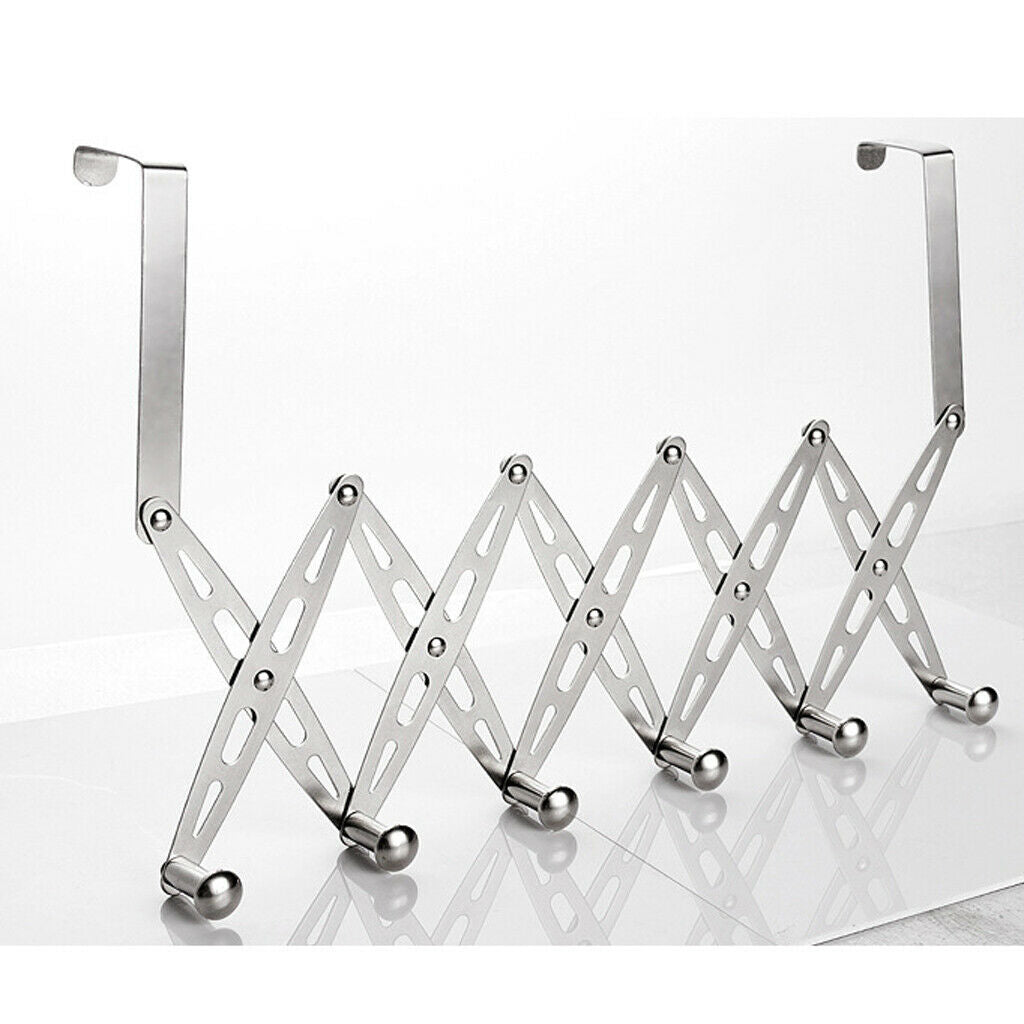 Over the Door Hook Foldable Hanger Rack Kitchen Organizer Hooks Storage Rack