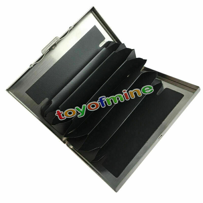 New Stainless Steel Business ID Credit Card Wallet Holder Metal Pocket Case Box