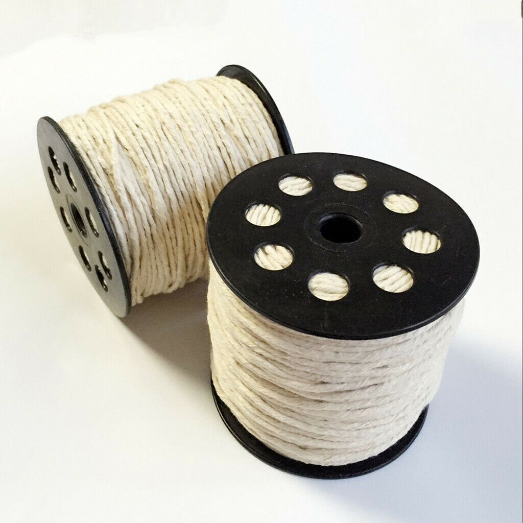 White DIY Braided Pure Cotton Rope Cord String For Clothing 2mm