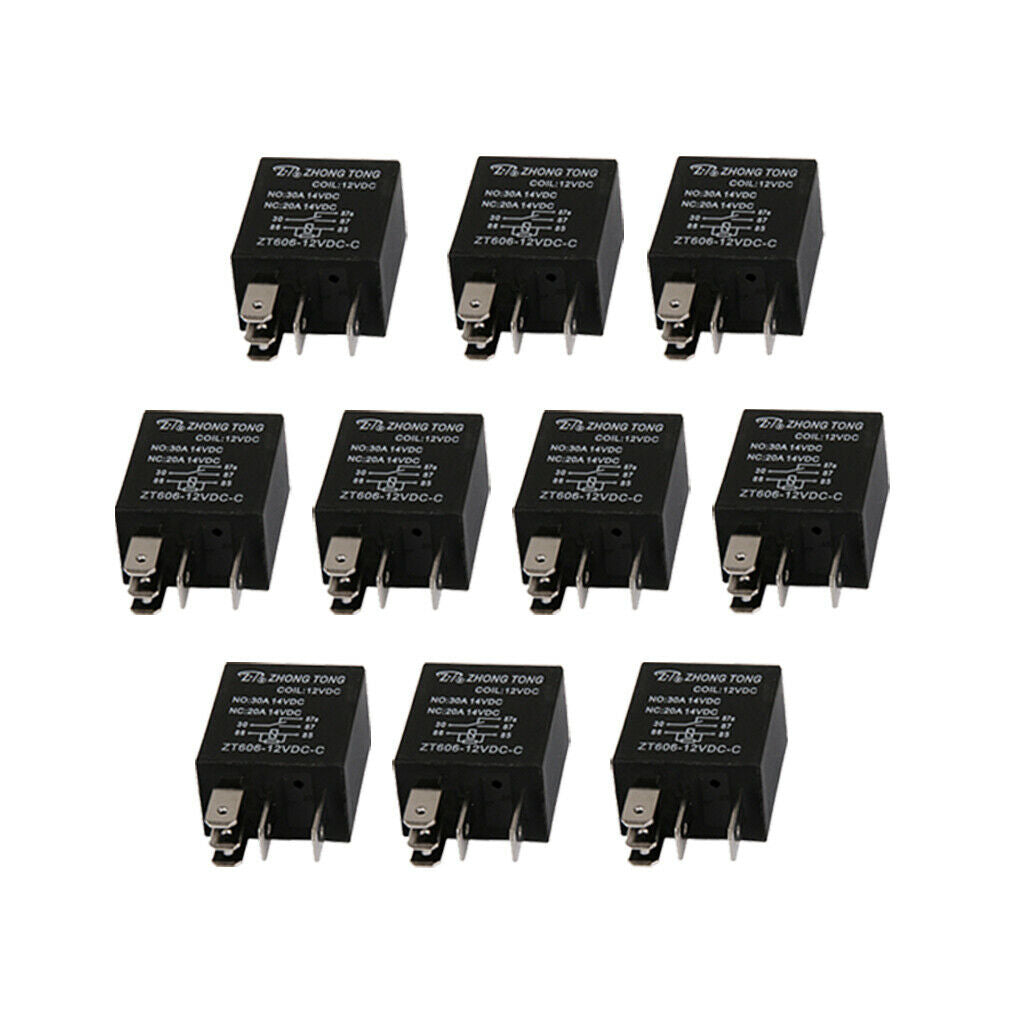 ZT606-12V-C-R DC 12V 20A/30A AMP SPDT Relay Relays 5 Pins for Car Truck
