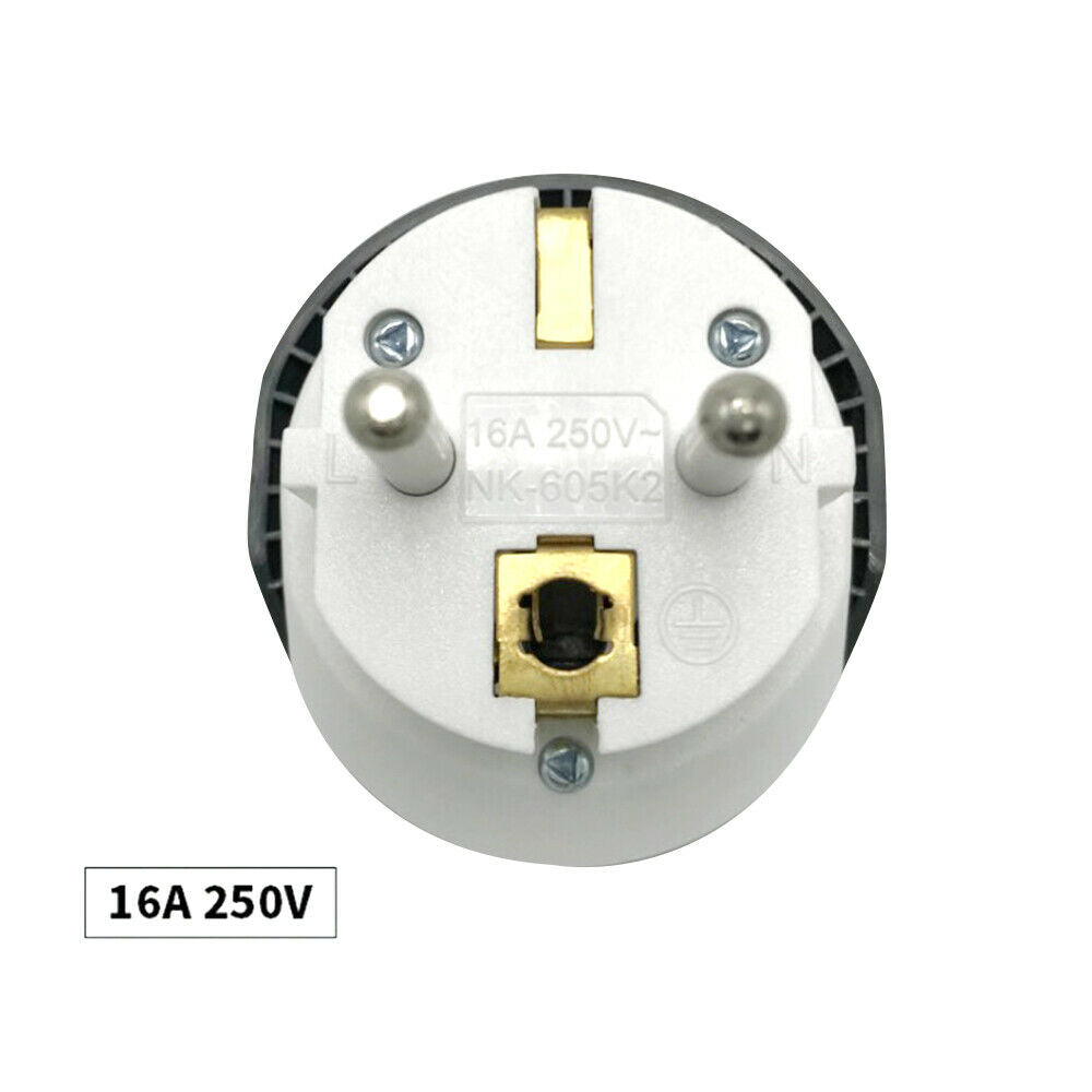 AC 250V 16A 2 Round Pin EU Universal EU Plug Converter Socket AU US UK CN To EU