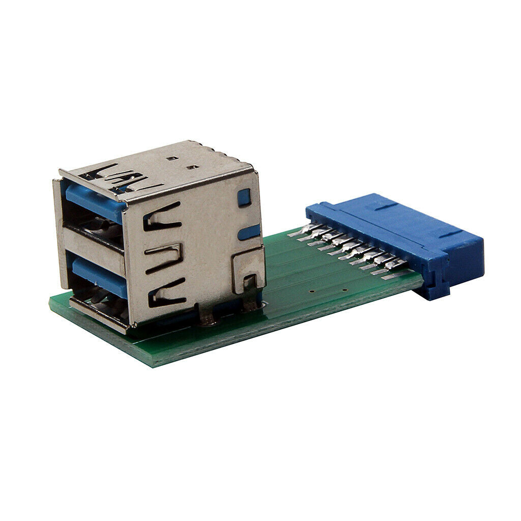 Motherboard 20Pin Header To 2 Ports USB 3.0 Type A Female Port HUB Adapter