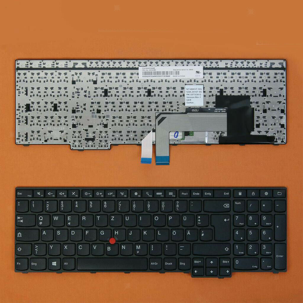 Black DE German PC Laptop Keyboard Keypad for Lenovo Thinkpad E550 E560