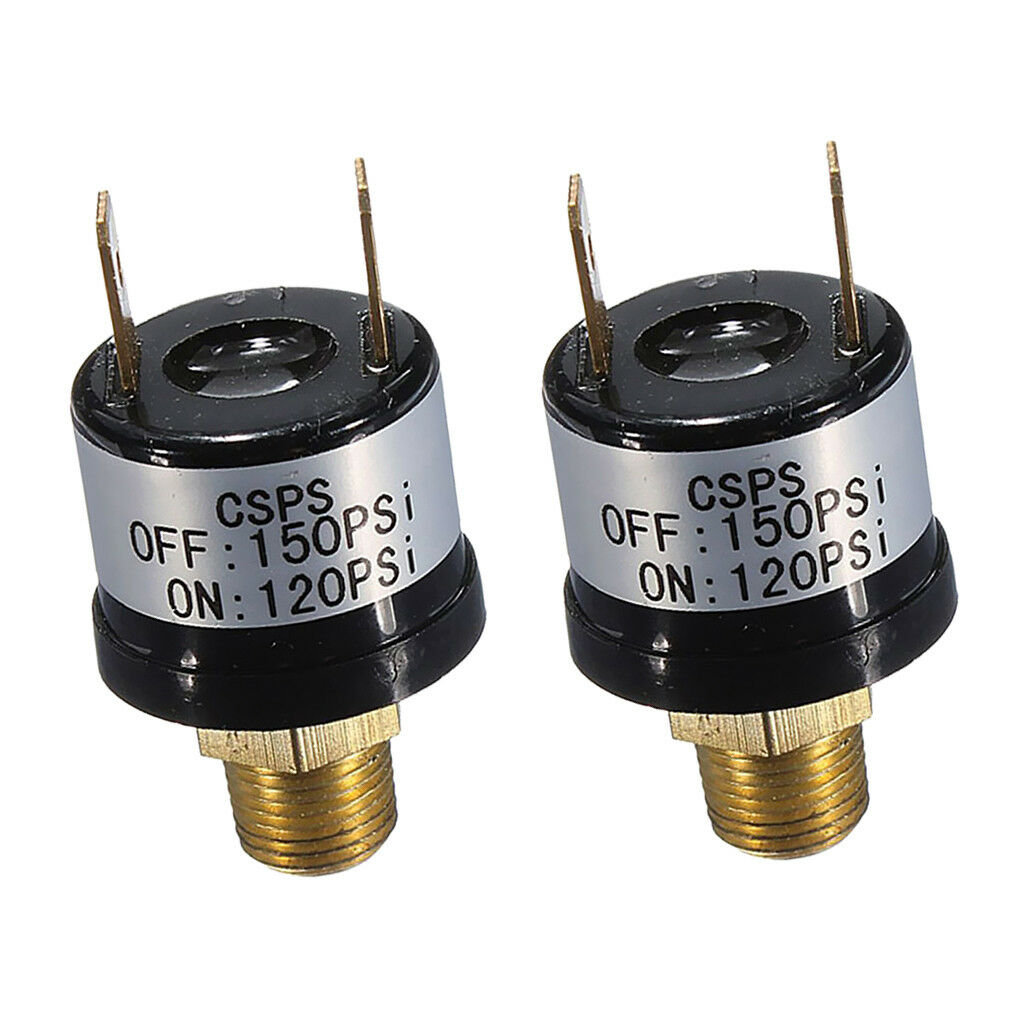 2Pcs Horn Compressor Air Pressure Control Switch Valve 120-150 PSI On/Off