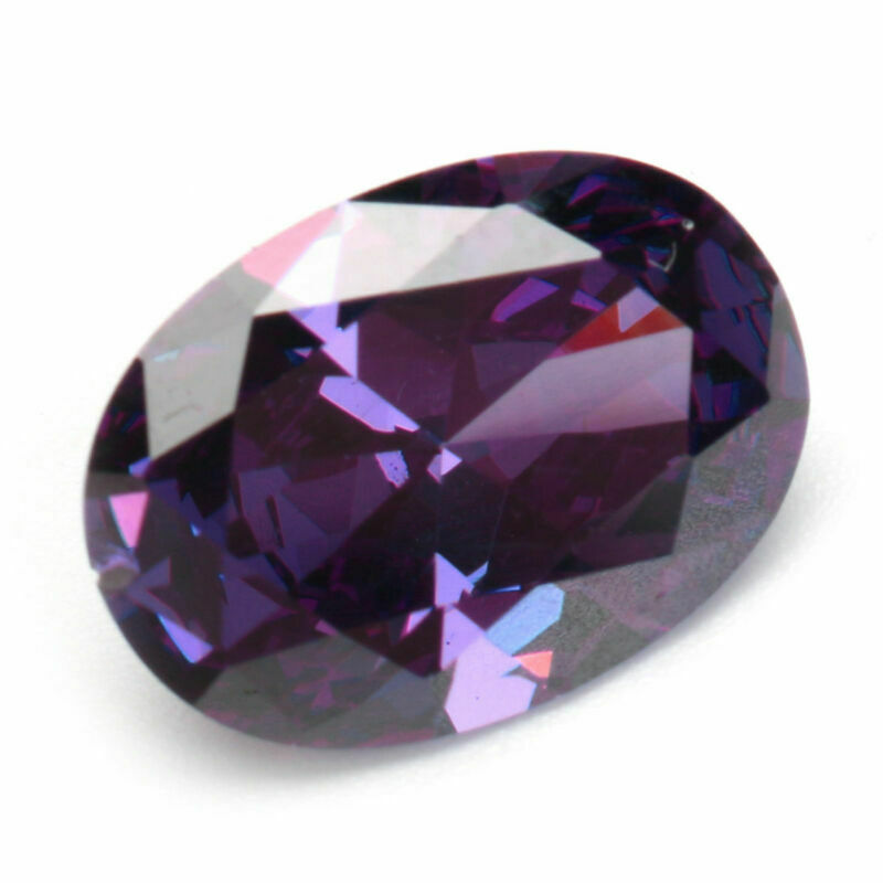 14x10MM 10.06CT Purple Artificial Amethyst Oval Faceted Cut Loose Gemstones
