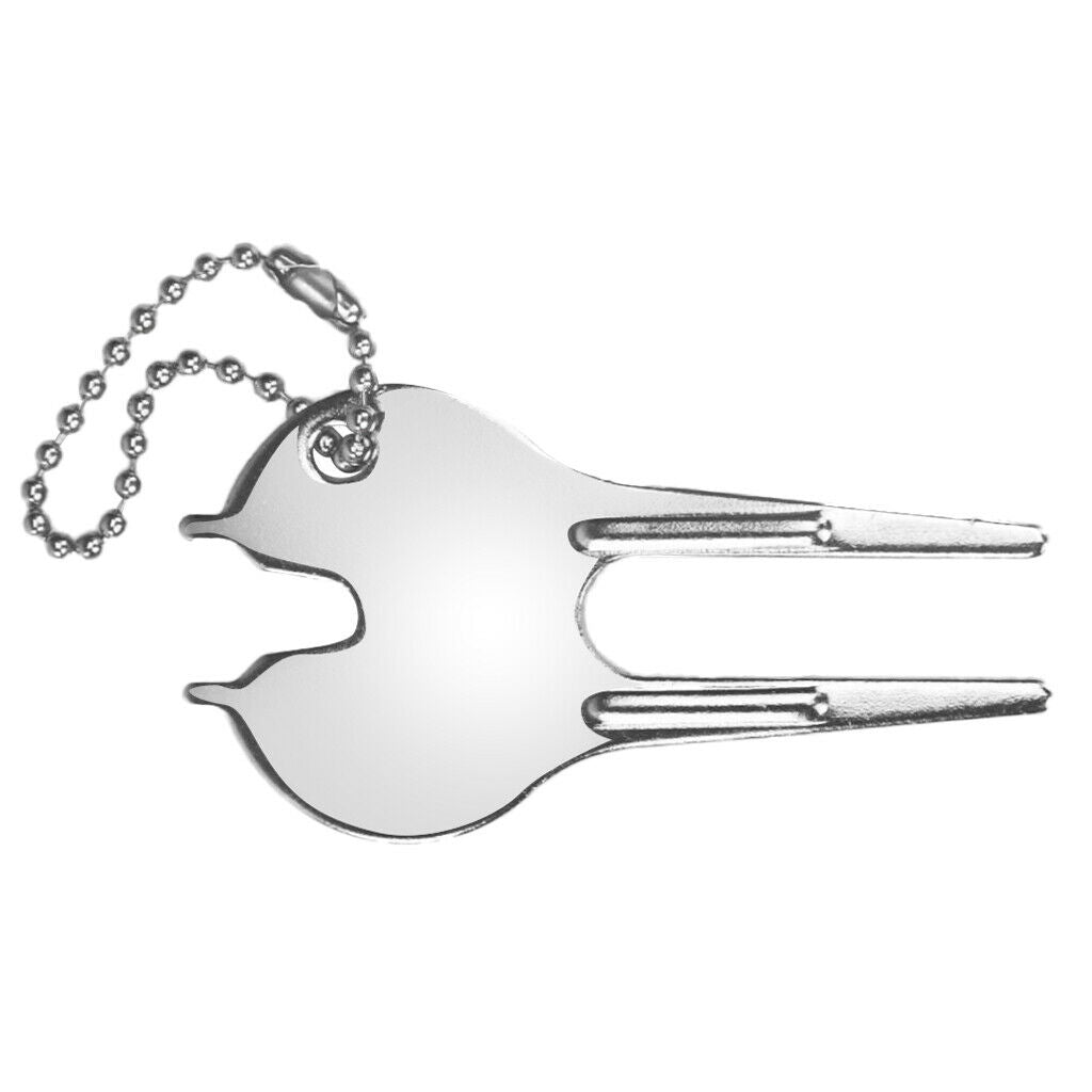 Portable pitch fork golf pitch fork divot tool for course maintenance
