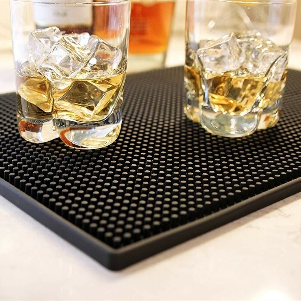 Rubber Beer Bar Service Spill Mat Water Proof PVC Mat Kitchen Tool 30x15cm - 2