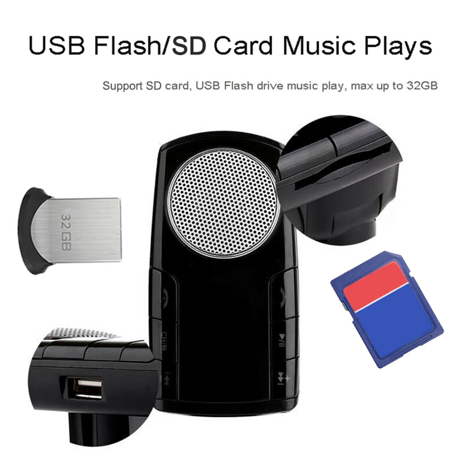 Remote Control Car FM Transmitter Car MP3 Player w/ 1.4'' Screen USB Port