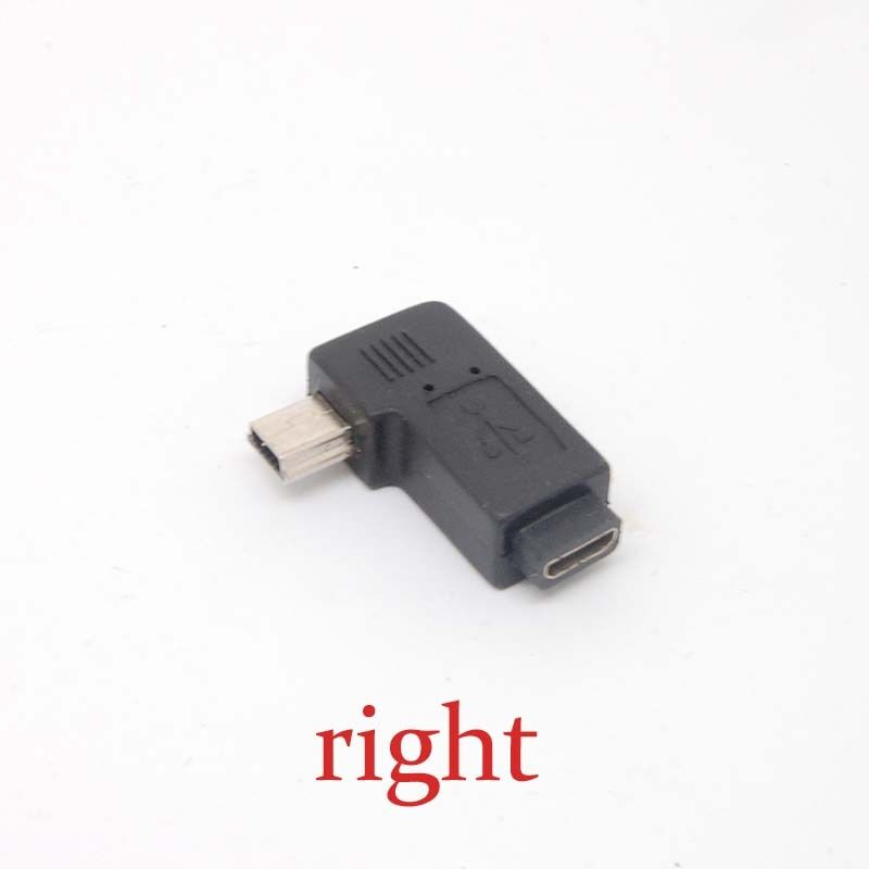 Mini USB Type A Female to Micro USB B Male 90 Degree right Angle Adapter Charger