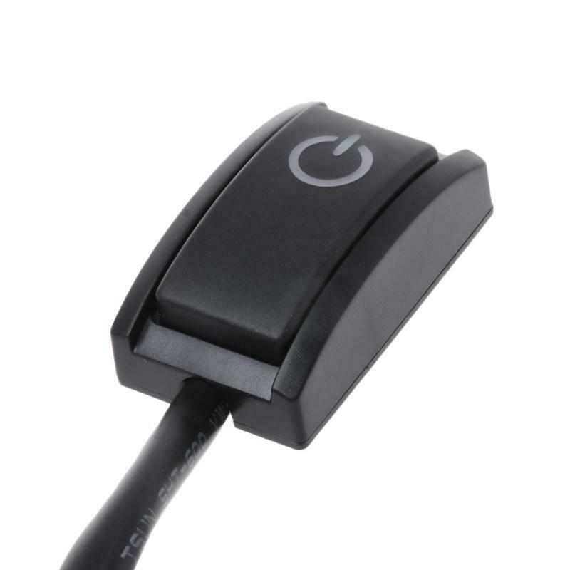Car DIY Push Button Latching Turn ON OFF Switch LED Light DC12V/200mA 2.4W