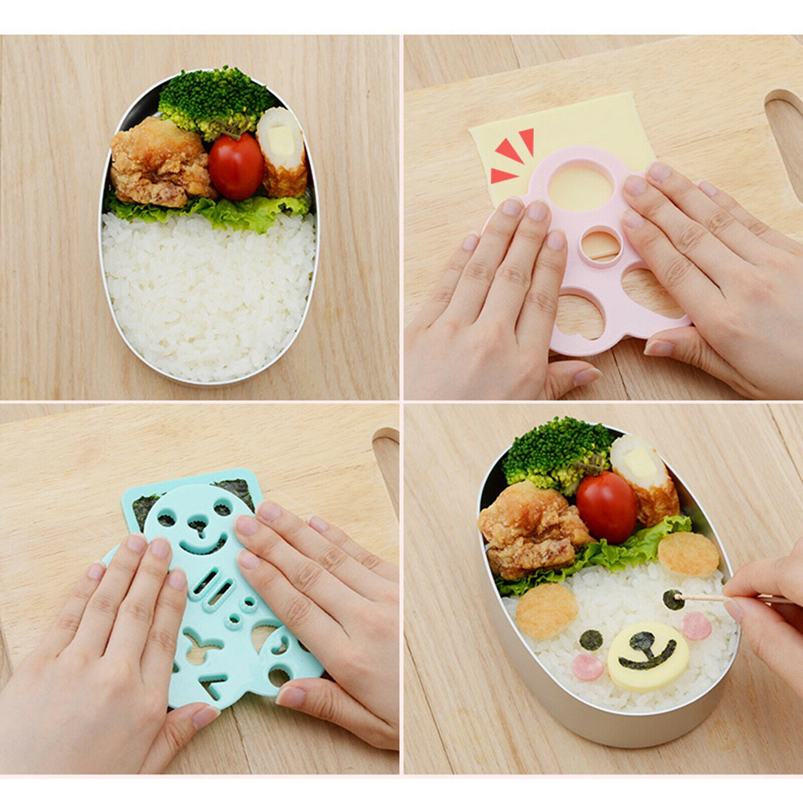 Cartoon Nori Rice Decor Maker Kit Mould Sandwich DIY for Baby Kids Meal
