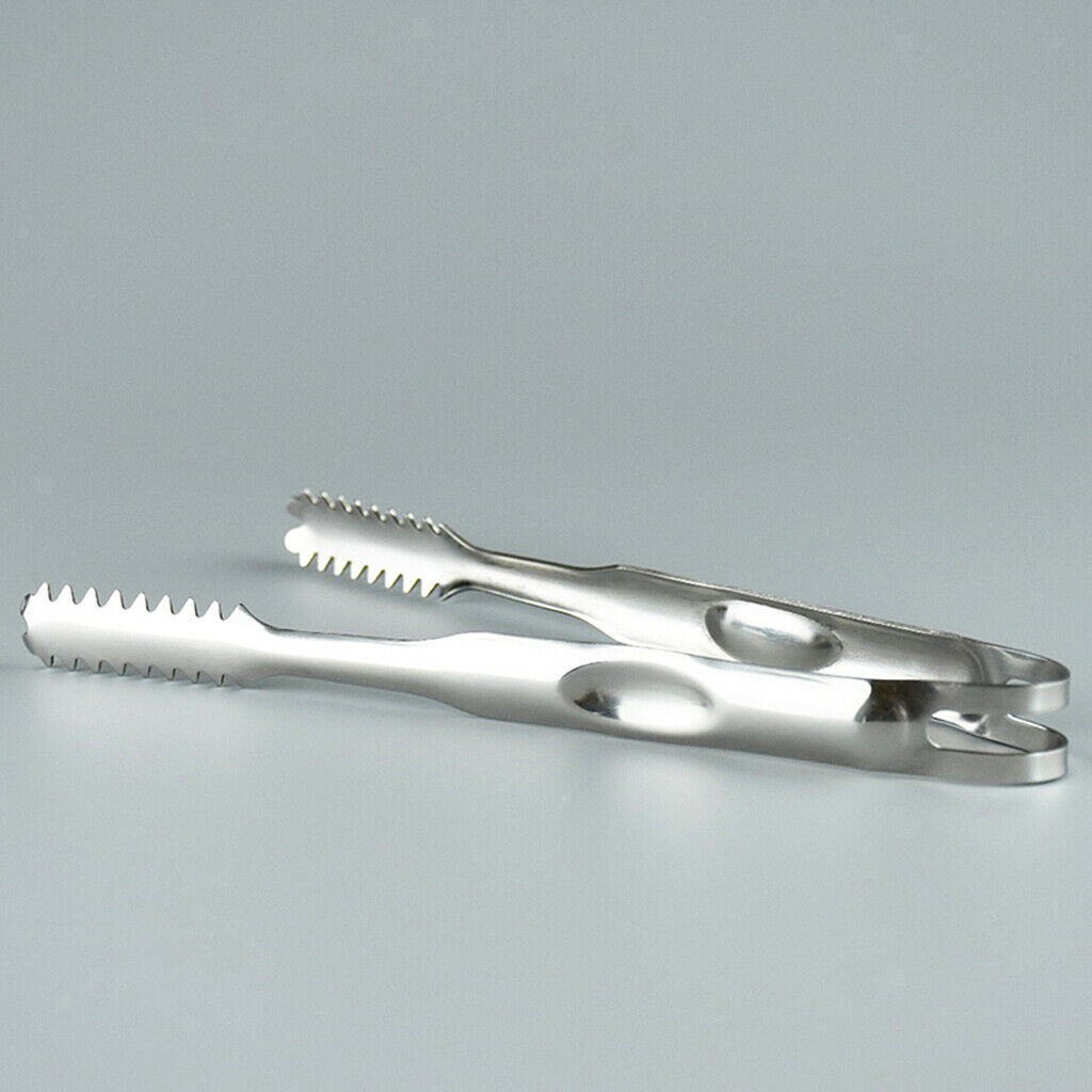 7â€ Stainless Steel Salad Ice Cake Bread Tongs Kitchen Food Buffet Clip Clamp