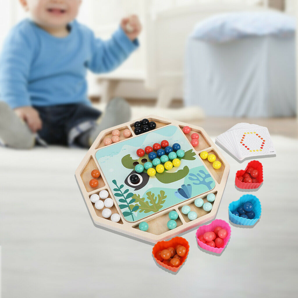 Wooden Beads Toys Children Montessori Educational Toys Wooden Clip Beads