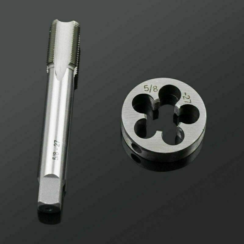 Tap And Die Set 5/8 - 27 TPI (5/8x27) 5/8-27 UNS HSS Right-Hand Thread 38mm