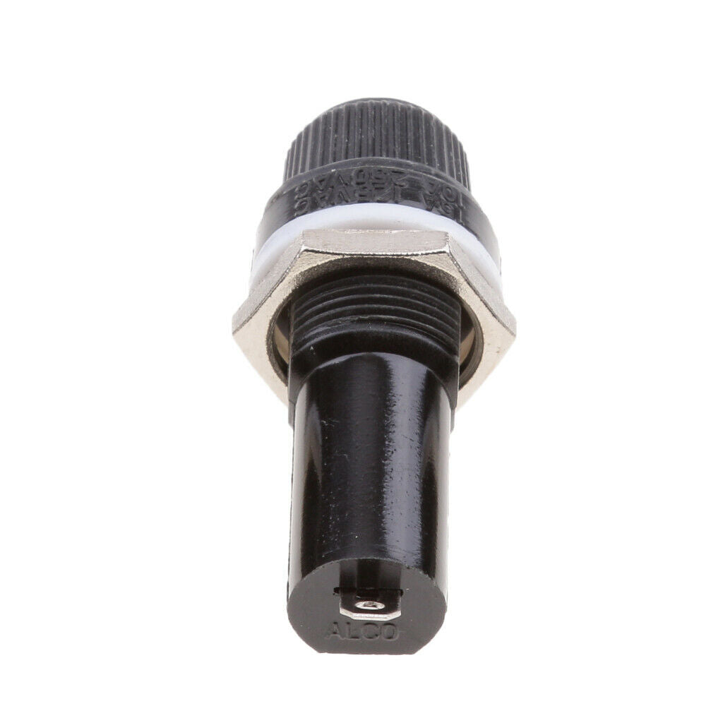 5pcs Panel Mounted Screw Glass 6x30mm Fuse Holder Black Car/Truck/Boat