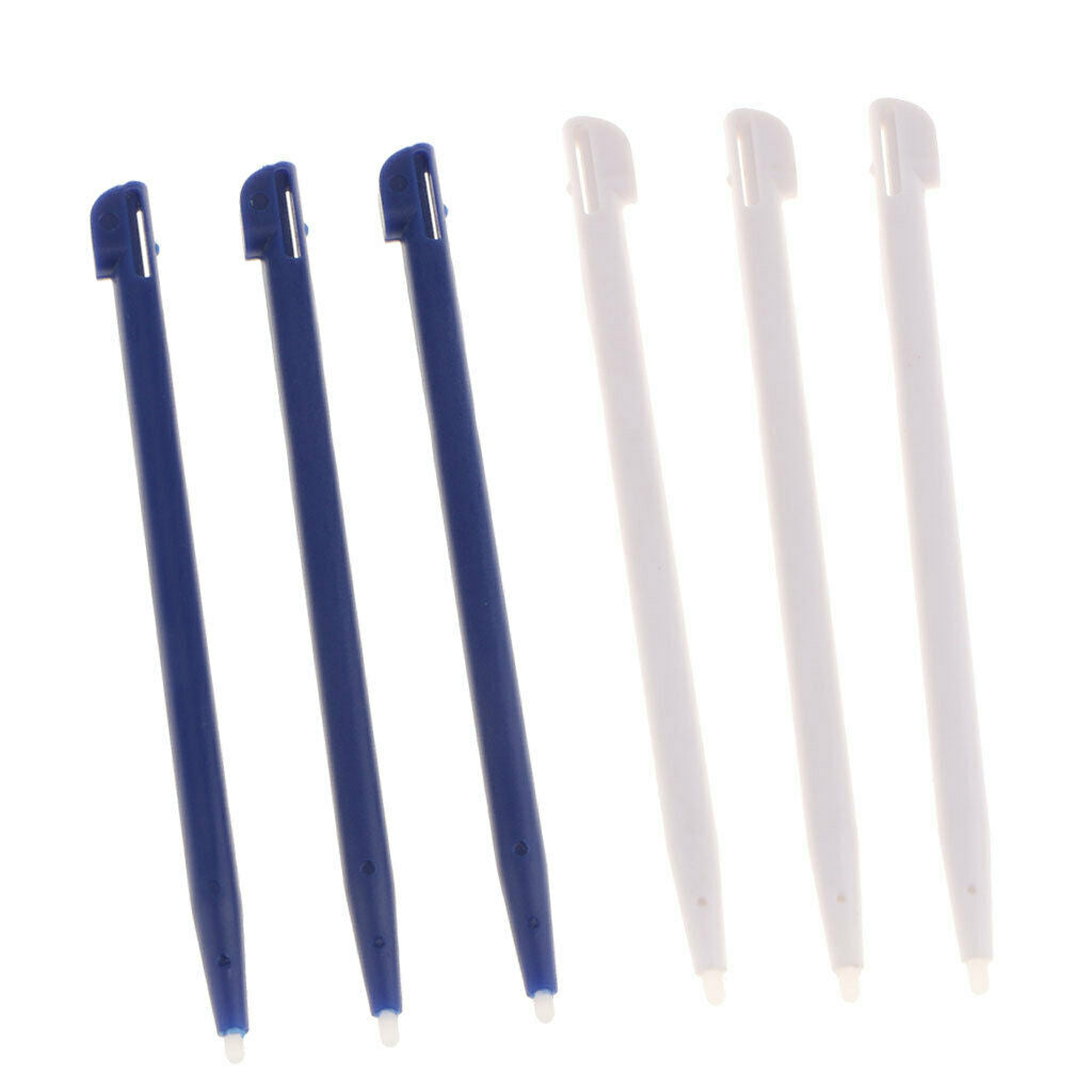 6pcs Slot in Touch Screen Pen Stylus Resistive for   White+Blue