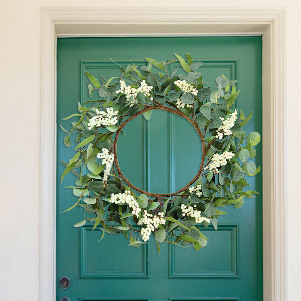 Silk Artificial Wreath 20in Garland Front Door Farmhouse Decor Photo Prop