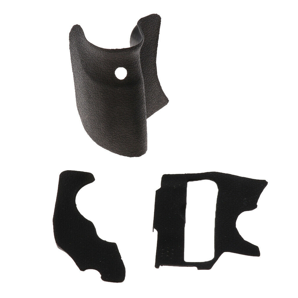 Set of 3 Durable Grip Rubber Unit for Canon 60D DSLR Cam Rubber Replacement New