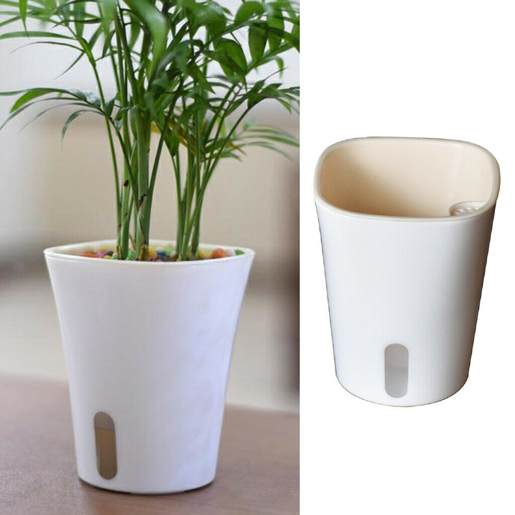 2 Pieces Self Watering Planter Pots Flowers Pots Succulents Herbs Flowers