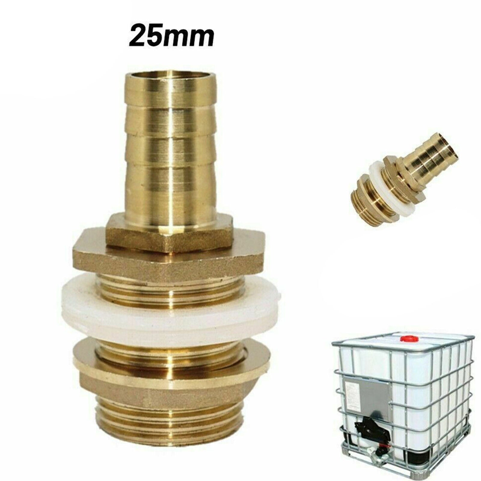 Passage of the rain barrel with hose connection for rain barrel or IBC tank