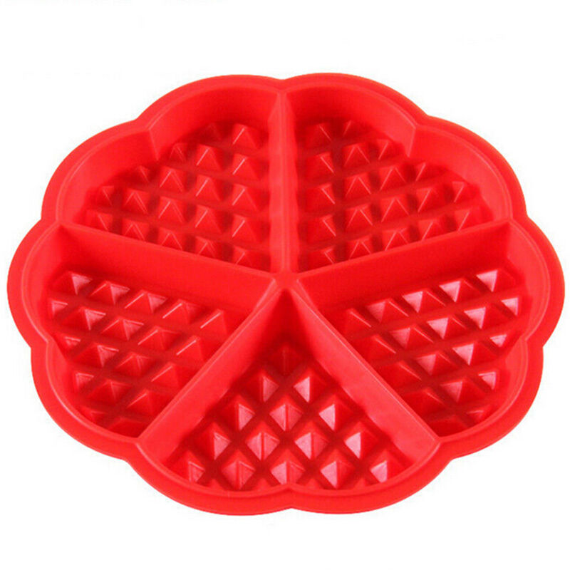 1Pcs Silicone Mini Round Waffles Pan Cake Baking Mould Mold Waffle Tray b.l8
