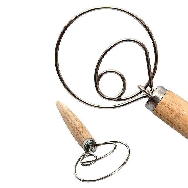 13" Stainless Steel The Danish Dough Whisk Dutch Whisk Hand Mixer Kitchen Kit