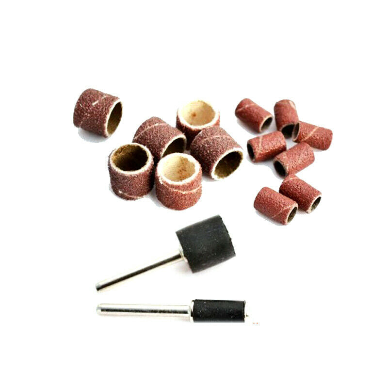 338x Grinding Wheel Tool 1/4" Sanding Bands Drums Sleeves Mix Grits Wood Working