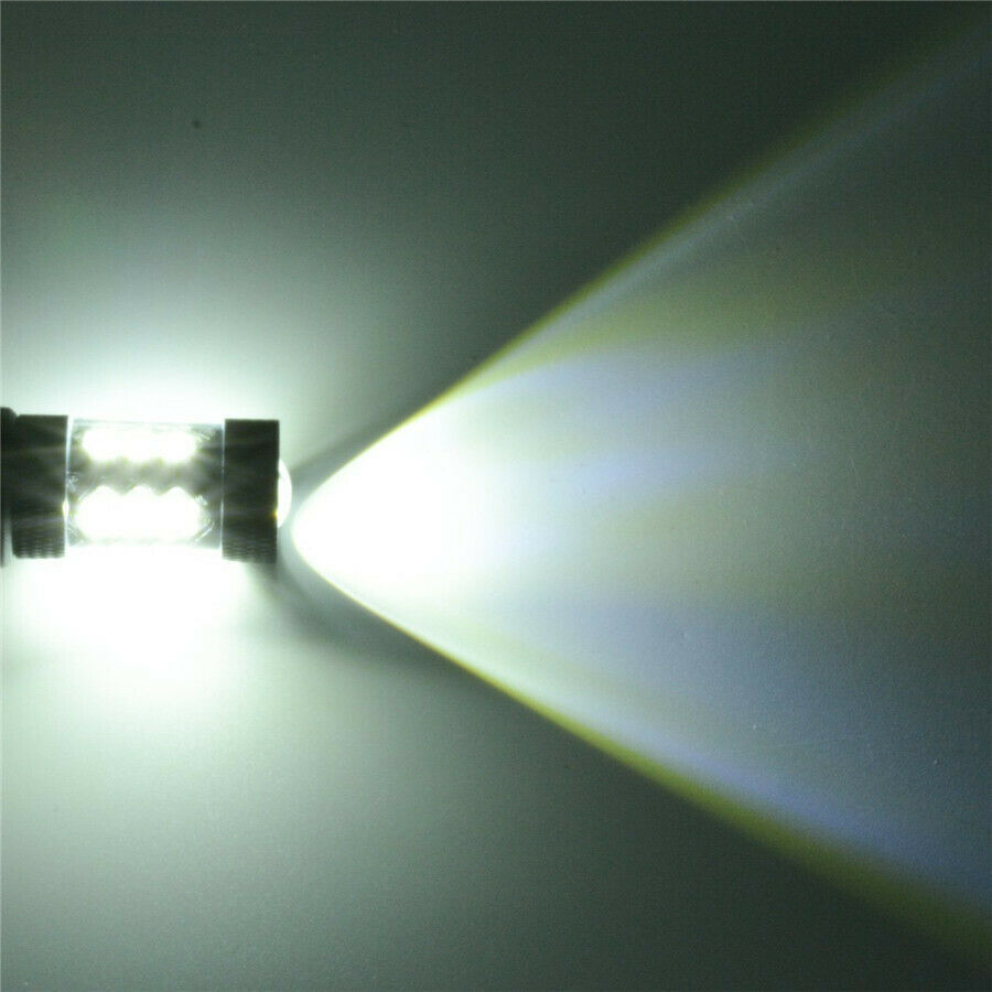 2Pcs Motorcycle High Power LED Headlight Projector Fog Light Lamp Bulb P15D-25-1
