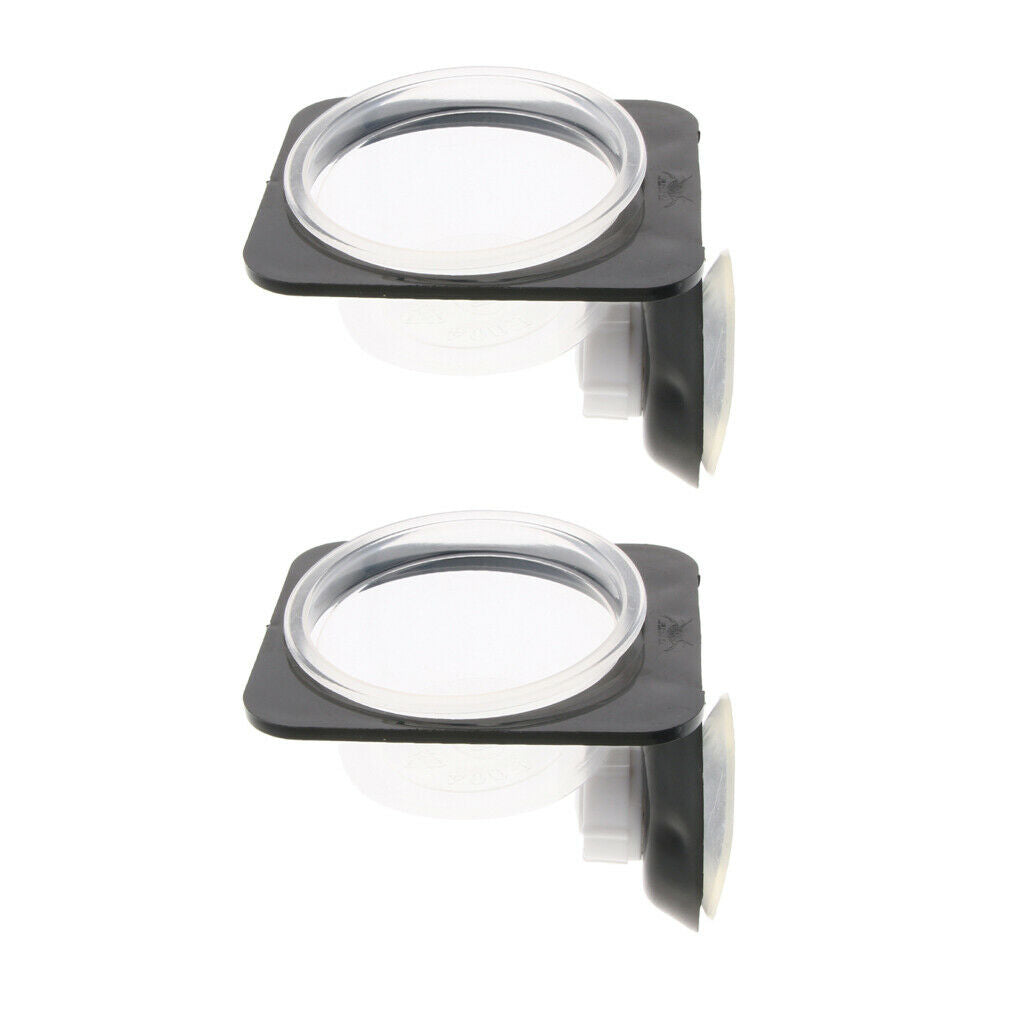 2 Pieces Reptile  Gecko Suction Cup Feeder Food Bowl Anti Escape