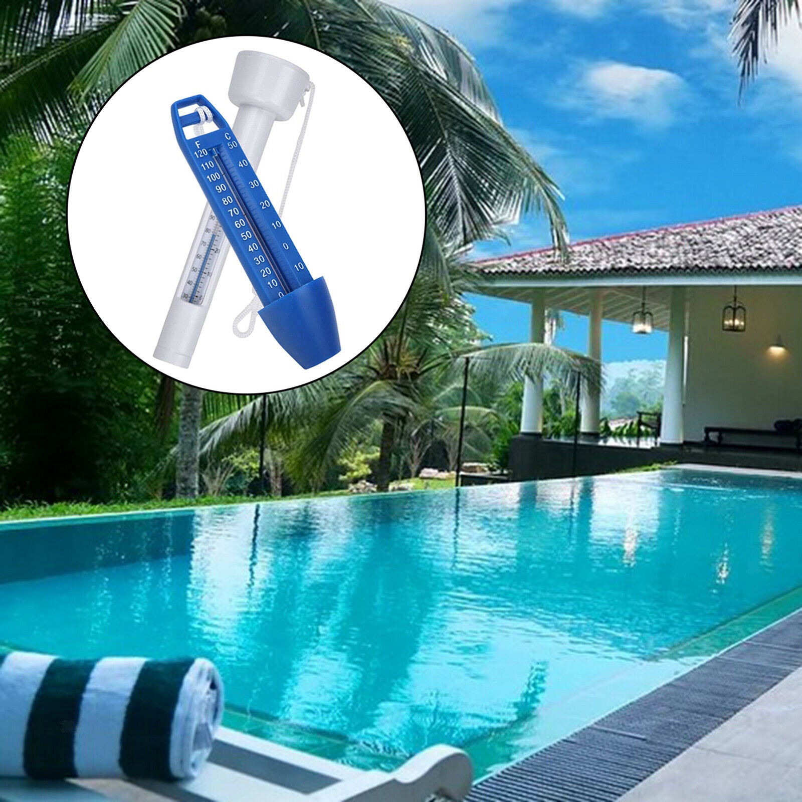 Floating Thermometer Swimming Pool Water Temp Meter Temperature Tester