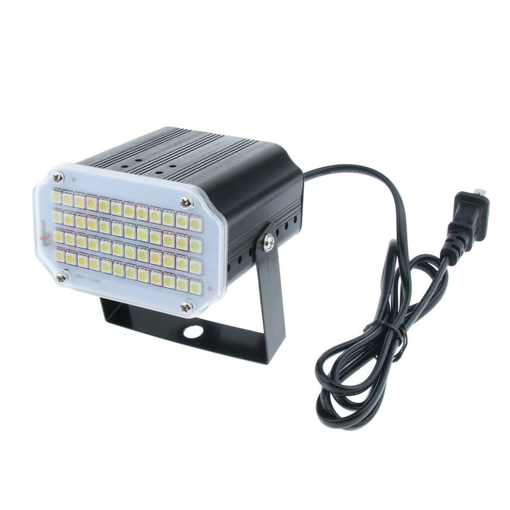 48 Leds Strobe Light, White Colors Sound Activated Dj Lights  for Christmas