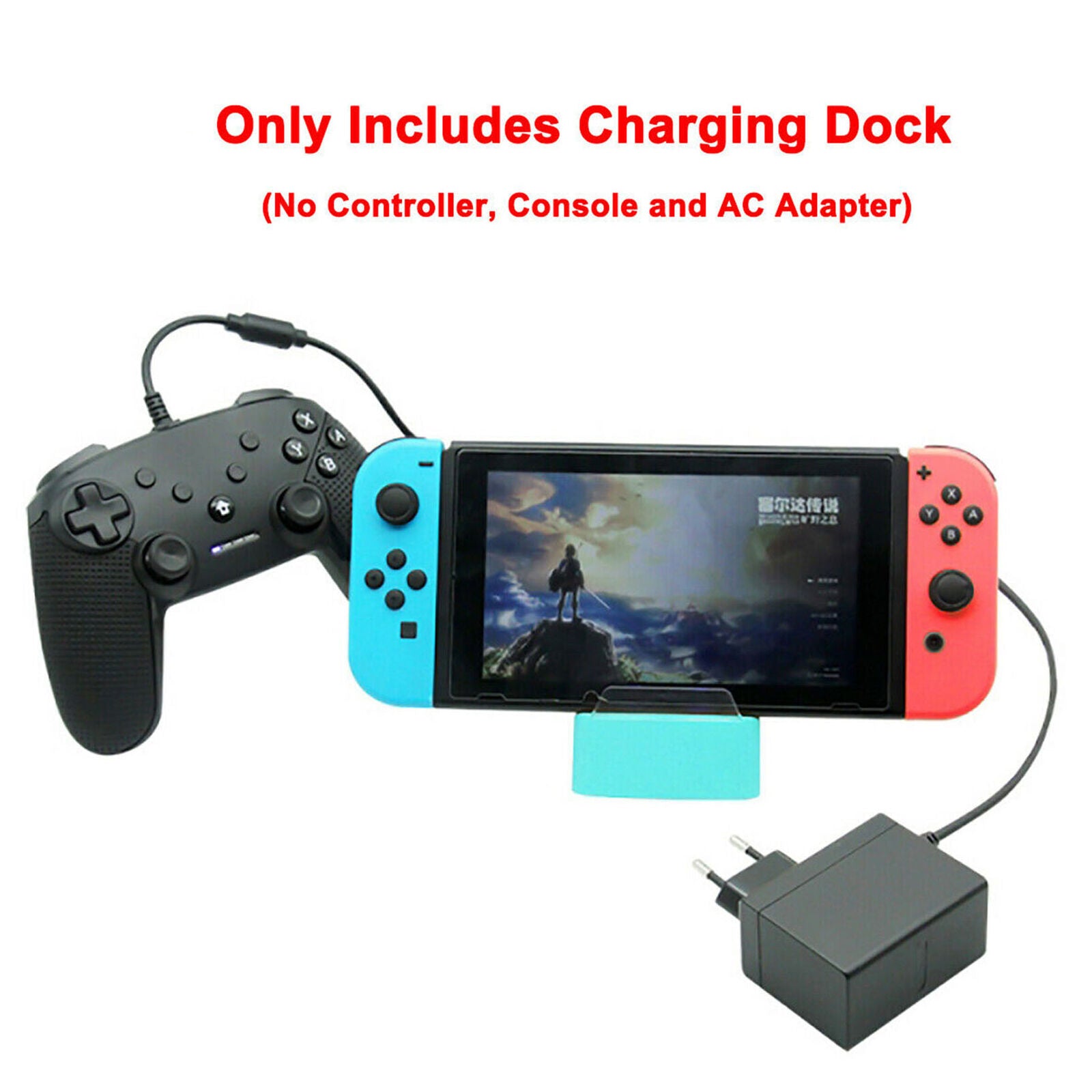 For Nintendo Switch/Lite Charger Charging Dock Station Stand With 4 2.0 USB HUB