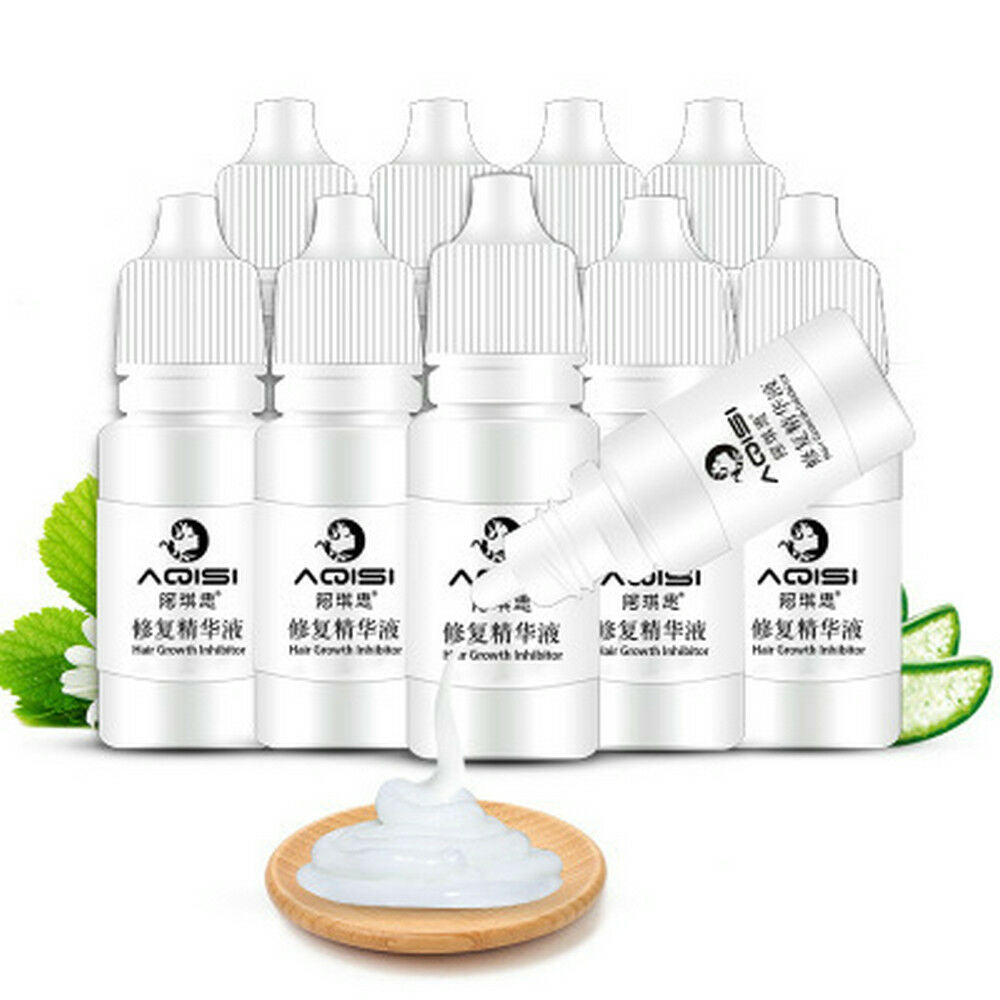2PCS AQISI Hair removal Organic Permanent Hair Growth Inhibitor 10ml/Bottle