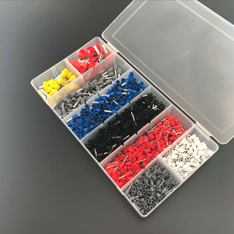 1200X Assorted Crimp Terminals Insulated Electrical Wiring Connector Copper+PVC