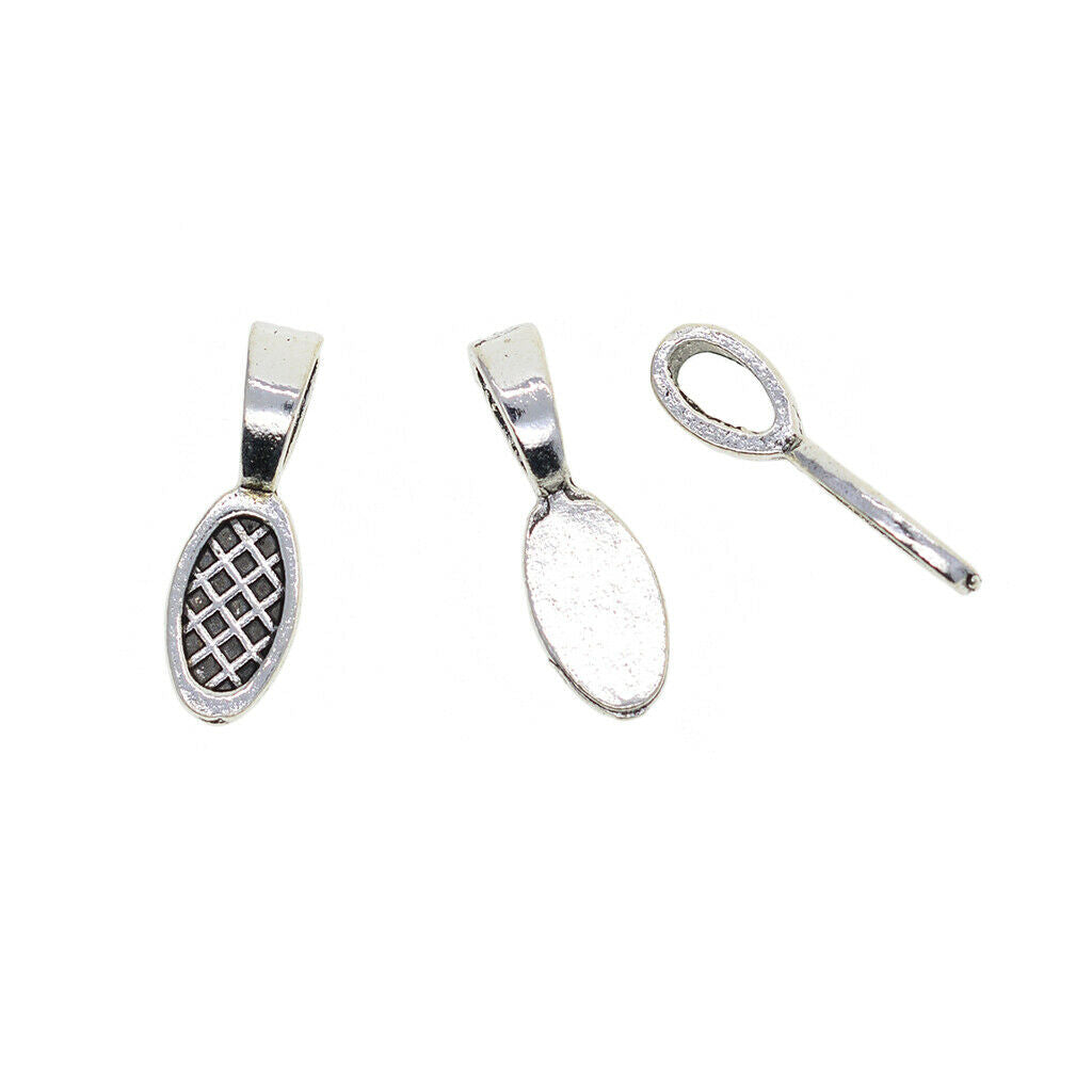 50PC Oval Glue on Jewellery Bails Setting Bail FOR Necklace Pendant Earring