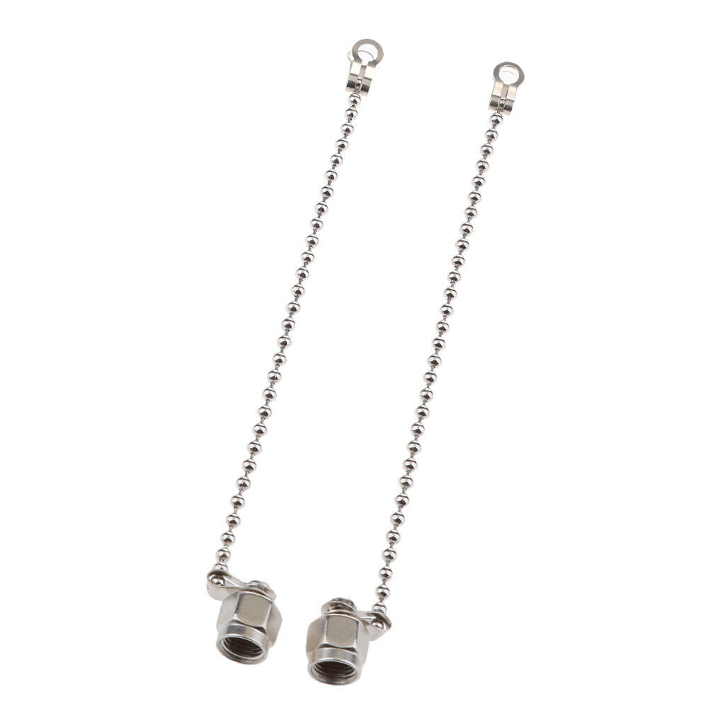 2Pcs SMA Male Straight Protection Dustproof Cover with Chain