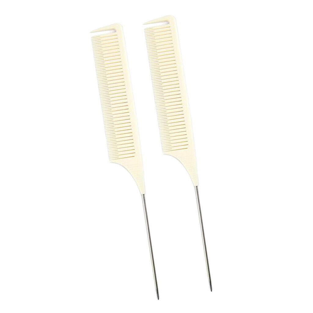 2x New Pro ABS Fine Weave Highlighting Foiling Hair Comb for Salon Combs
