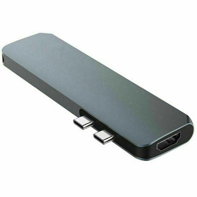 for iPad Pro 7 in 1 Type-C to 3.5mm USB-C Earphone Jack HDMI PD Hub Adapter