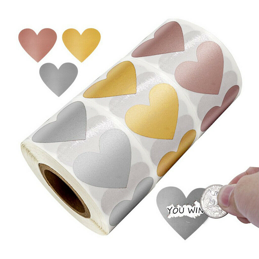 300Pcs/Roll Kraft Stickers Adhesive Labels for Gift Wrapping Decors Golden