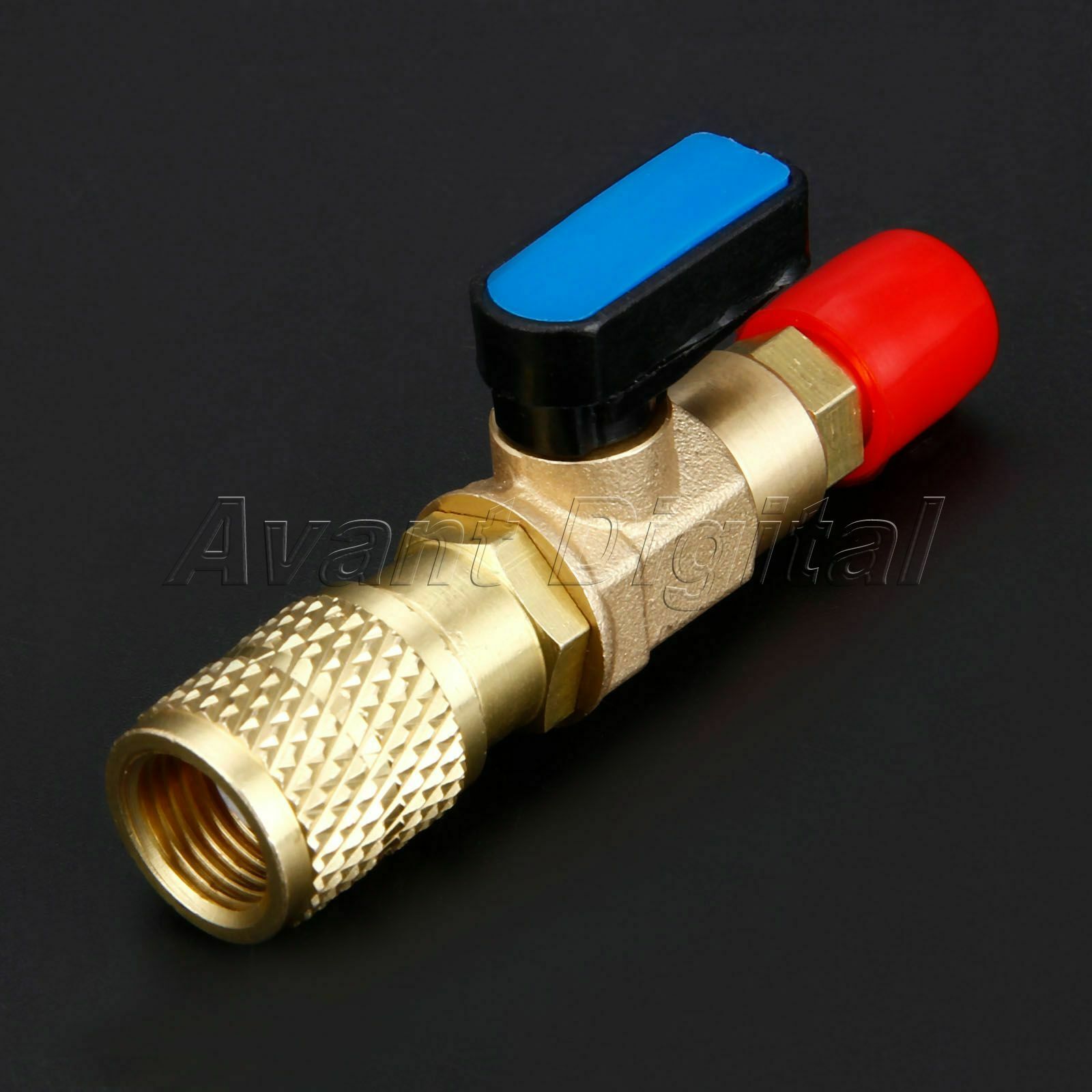 Brass HVAC A/C Straight SHUT-OFF Ball Valve Adapter 1/4" SAE for R22 R12 R410a