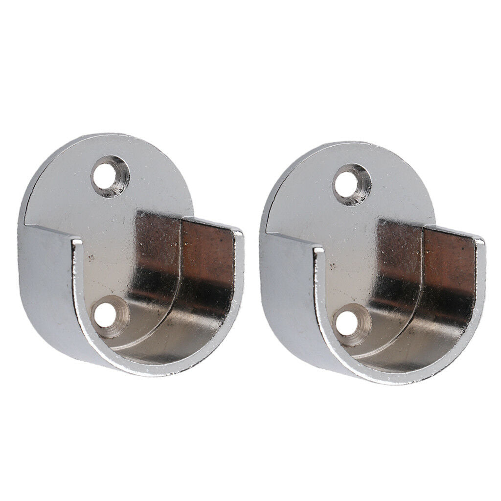 Metal Curtain Pole Recess Brackets Curtain Rail Support for 25mm Curtain Rod